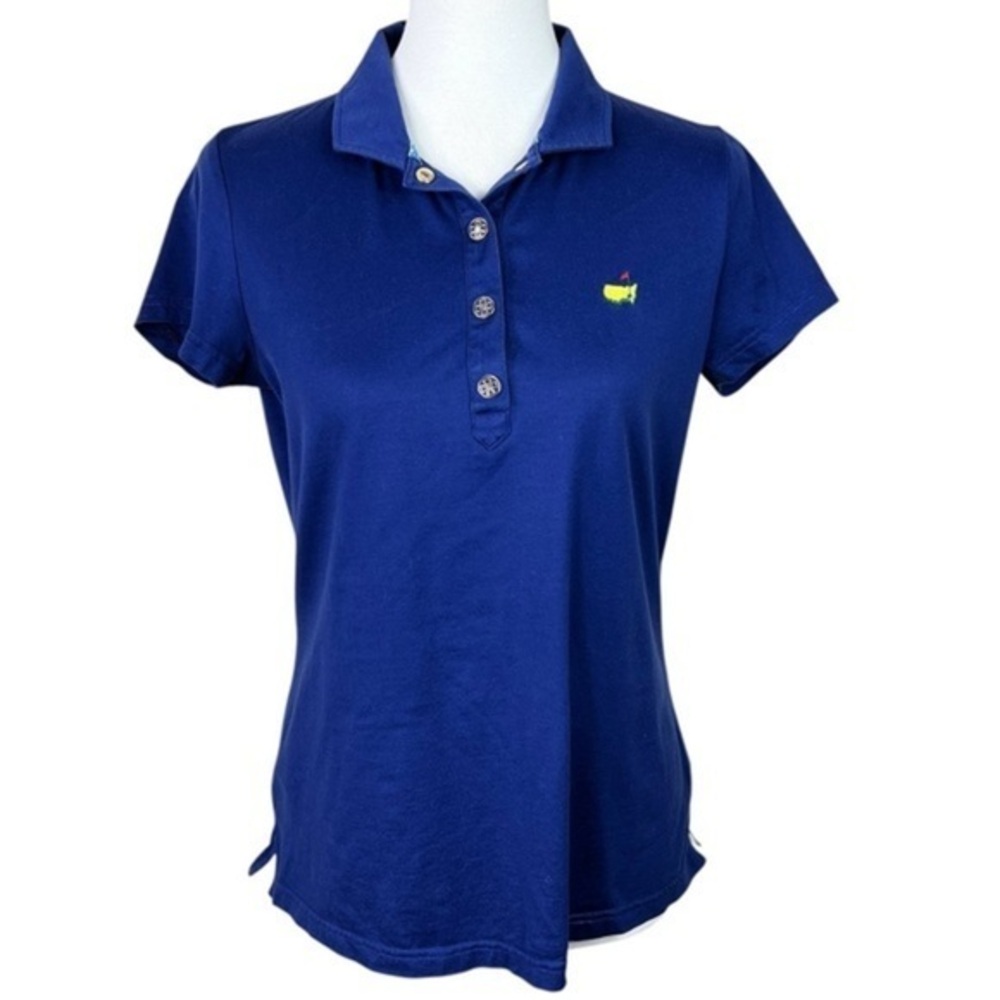 Clover by Bobby Jones Blue Golf Polo Short Sleeve Shirt Masters Embroidered